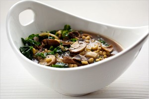 zuppa d'ozo e funghi porcini